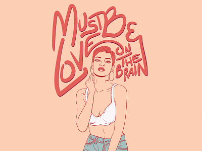 Love On The Brain illustration lyrics rihanna typography vector