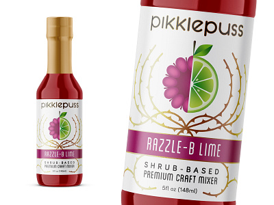 Branding for shrub-based mixers (close up)