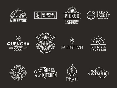 Monoline logos 2.0 art branding graphic design logo monoline