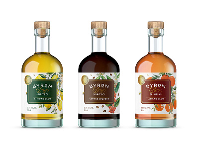 Label design for new collection of liqueurs