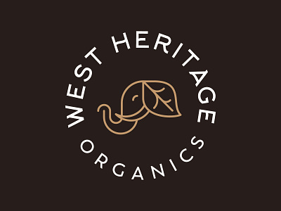 Logo for supplement company elephant graphic design heritage leaf logo logotype monoline nature supplement