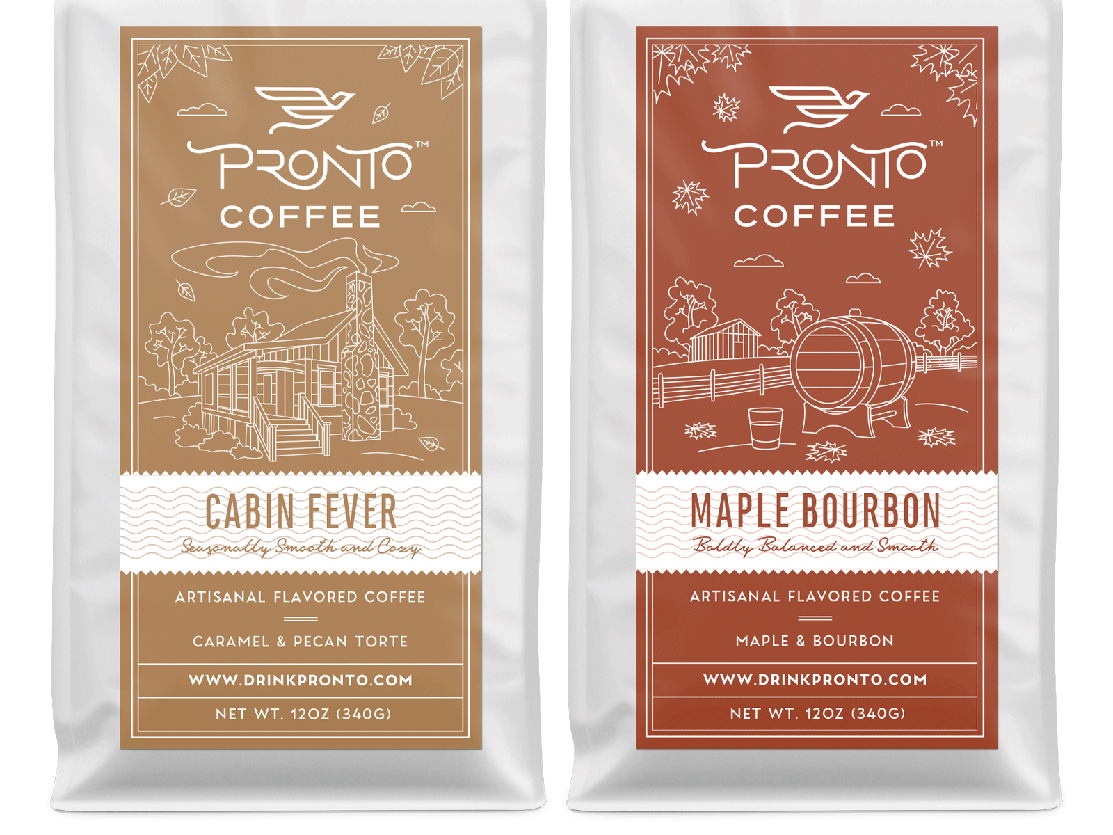 New coffee labels for my recent client coffee drawing drink illustration label landscape maple monoline nature