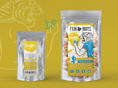 Fkn Nuts 4 almond animal fun nut package pouch