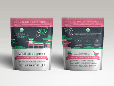 Matcha tea pouch