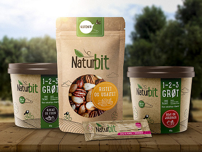 Packaging concept for Nordic based health brand bar craft energy green healh monoline organic porridge snack