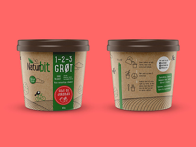 Packaging concept for Nordic based health brand 3 bar craft energy green healh monoline organic porridge snack