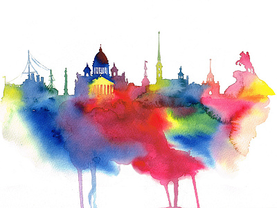 Watercolor Card Set (Saint Petersburg) 1