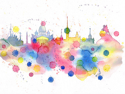 Watercolor Card Set (Saint Petersburg) 2