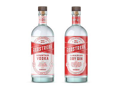 Redstreak Spirits canada drink gin mountain red spirit vintage vodka white