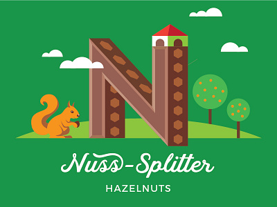 Chocolate letters3 art chocolate flat forest hazelnut letter n squirrel