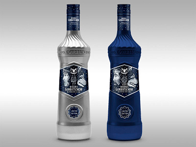 Design for Vodka contest "Mystic Ice World" dog ice mystic myth north spirit vintage vodka yakut