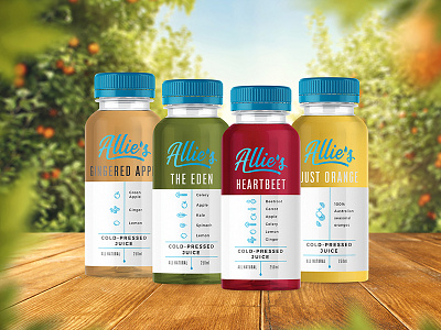 Branding and labels for Australian cold-pressed juices