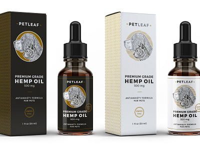 Unused concept of hemp oil for pets