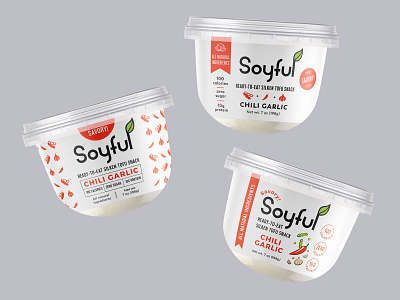 Concepts for tofu label design 1 chili clean food garlic label minimalistic soy tofu white