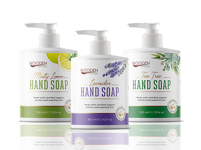 Hand Soap labels design cosmetics label minimal nature organic soap