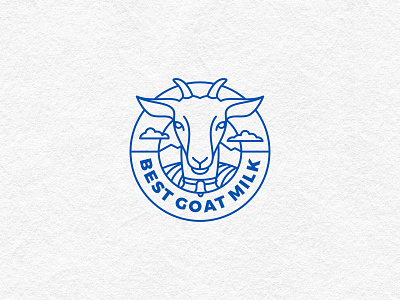 Goat logo drawing goat illustration logo milk monoline monolinear organic