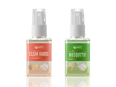 Repellent and hand cleaner labels design cosmetic hand label organic repellent