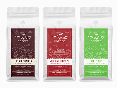 Labels for flavored coffee