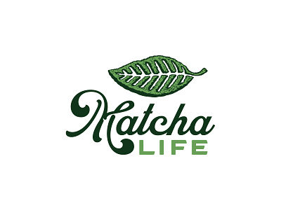 Logo for Matcha company 2 drawing green illustration logo matcha team vintage