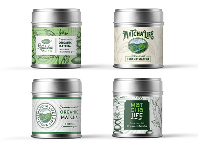 Labels for Matcha company - variations