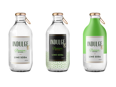 Range of premium tonic drinks - first revew3 bottle drink label lime minimal soda tonic