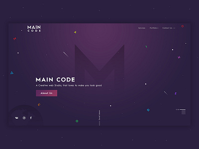 A Creative Web Studio - Main Code design illustration project ui ux web website