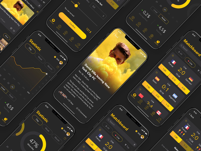 Golden Ball Mobile App Design animation app design design dribbble interface mobile app mobile design mobile ui principle project ui ux web webdesign