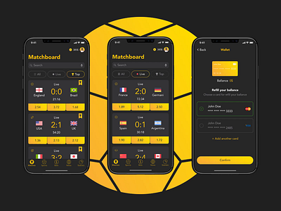 Golden Ball / Bet Selection / Animation animation app design design interface mobile app mobile design principle project ui ux web webdesign website