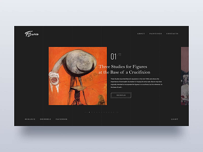 Francis Bacon / Projects Animation animation design dribbble interface landing page principle project ui ux web webdesign website
