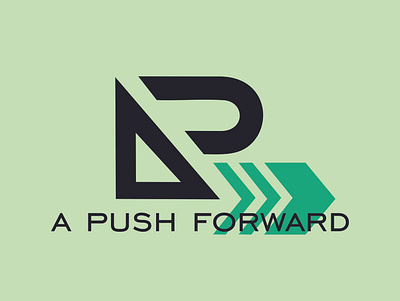 A PUSH FORWARD logo branding graphic design logo
