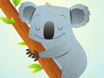 Koala On The Tree animal australia cartoon cute koala