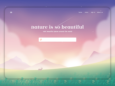 Nature - Home page design home page illustration landing page nature illustration web website