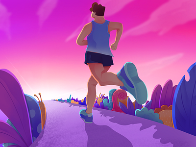 Slow jogging by Moorthyfolio on Dribbble