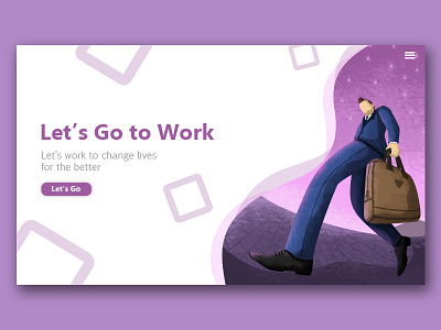 Work design flat home page illustration landing page purple ui ux webdesign work