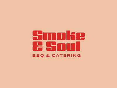 Smoke & Soul bbq food logo restaurant smoke typography wordmark