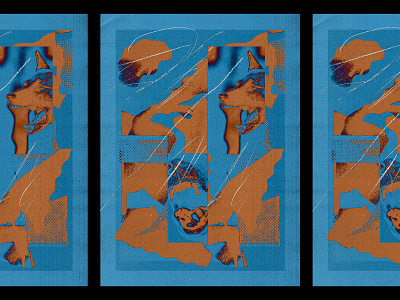 K9 abstract bark collage dog illustration pet poster shepherd texture