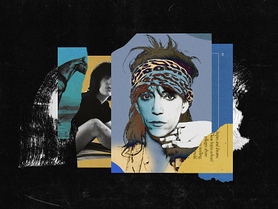 Patti Smith collage illustration music patti smith punk
