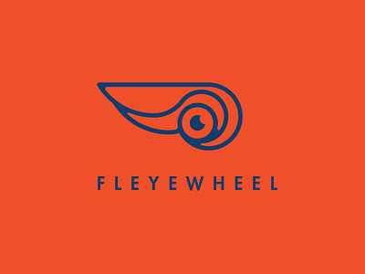 Flyewheel bicycle bike bold eye eyeball flight fly logo wheel wing wings