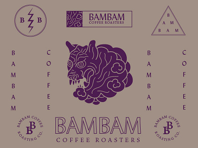 BAMBAM Exploration badge cloud coffee lightning tiger