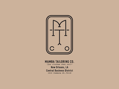 Mamba Tailoring Co. co m mamba monogram mt tailor typography