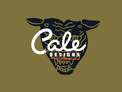 Cale Designs bold bolt lightning script tiger