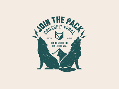 Wolf Badge badge crossfit exercise fitness lightning pack wolf wolves