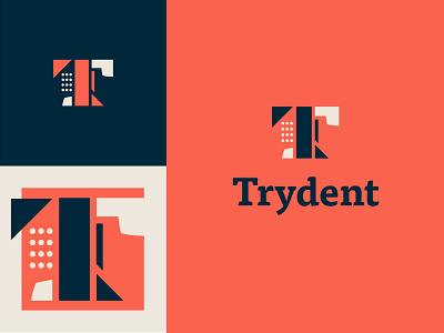 Trydent Logo collage experiement geometric geometry modern shapes