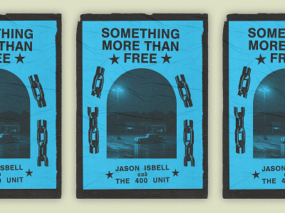 Jason Isbell Poster americana car chains freedom gig poster jason isbell music poster star
