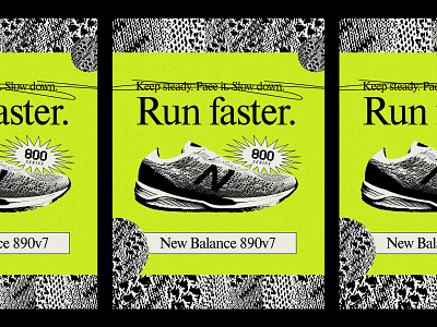890v7 athletic marathon poster run runner running shoe sports