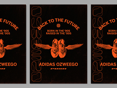 Ozweego ozweego poster running shoes sneakers sports typography wing wings