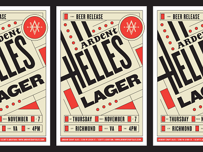 Ardent Helles Lager Poster