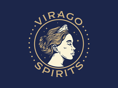 Virago Diana Shirt badge diana goddess greek greek mythology hair mythology roman spirit spirits typogaphy virago