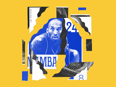 MAMBA basketball collage kobe bryant lakers nba snake