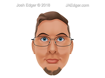All-Vector [Normal Ver.] Self-Portrait gradient mesh illustration illustrator jaedger josh-edger self portrait vector